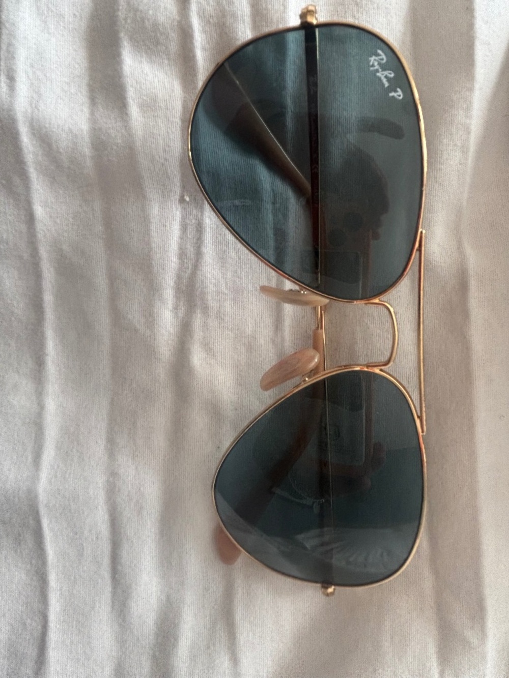 Ray-Ban Aviator Polarized Sunglasses Gold Frame with Case